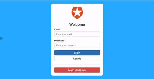 Auth0 Universal Login Page with swimming fishes